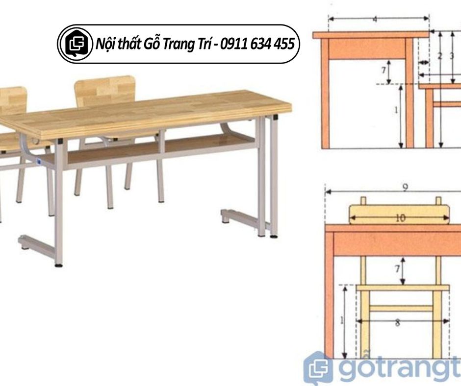 Chú ý khi thay đổi chiều cao bàn học sinh cấp 1