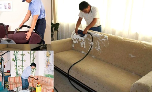 Sử dụng hóa chất chuyên dụng để giặt sạch bề mặt ghế sofa 