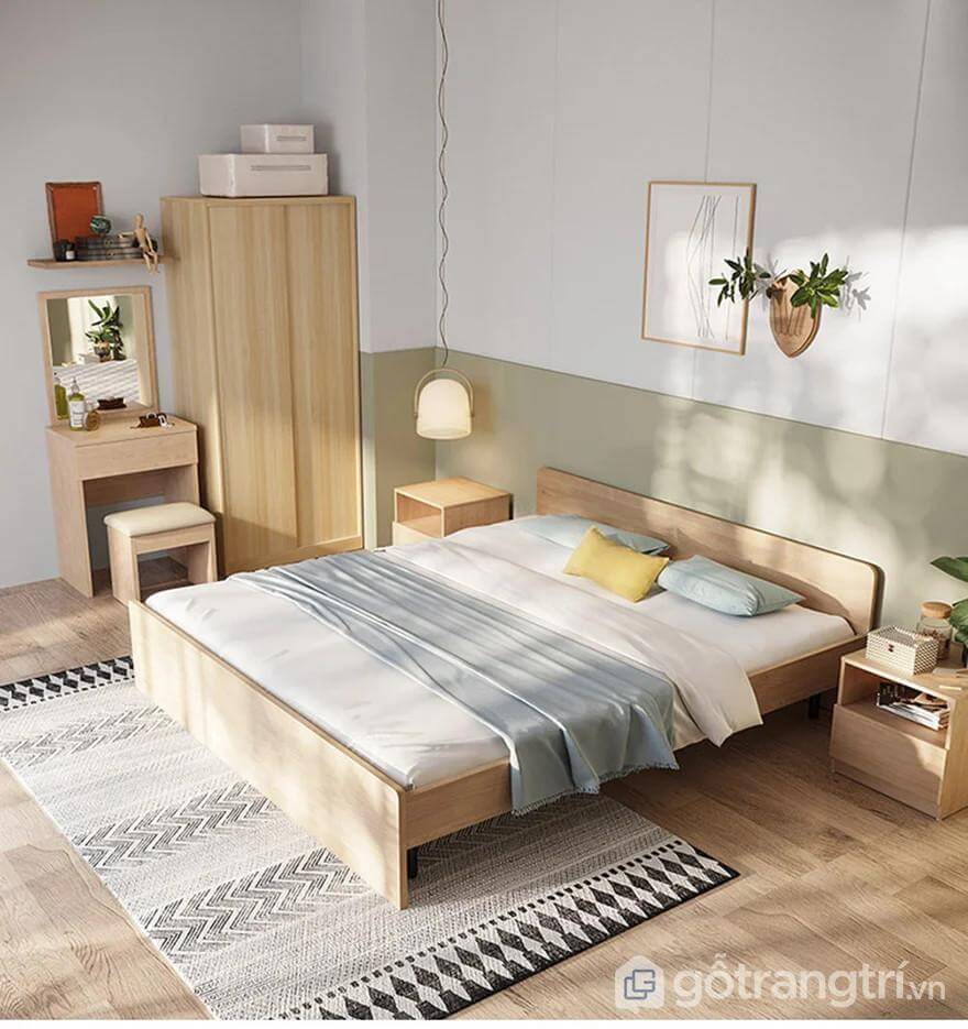 giường gỗ ép