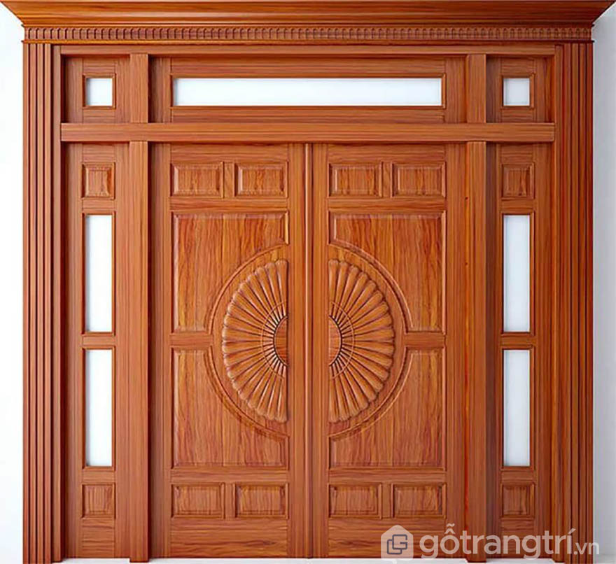 cửa làm từ gỗ tự nhiên