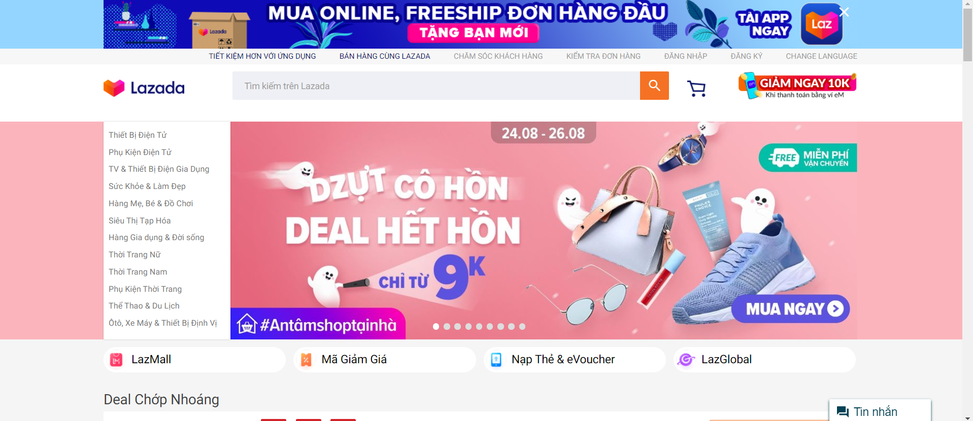 Top 5 sàn thương mại điển tử lớn nhất Việt Nam